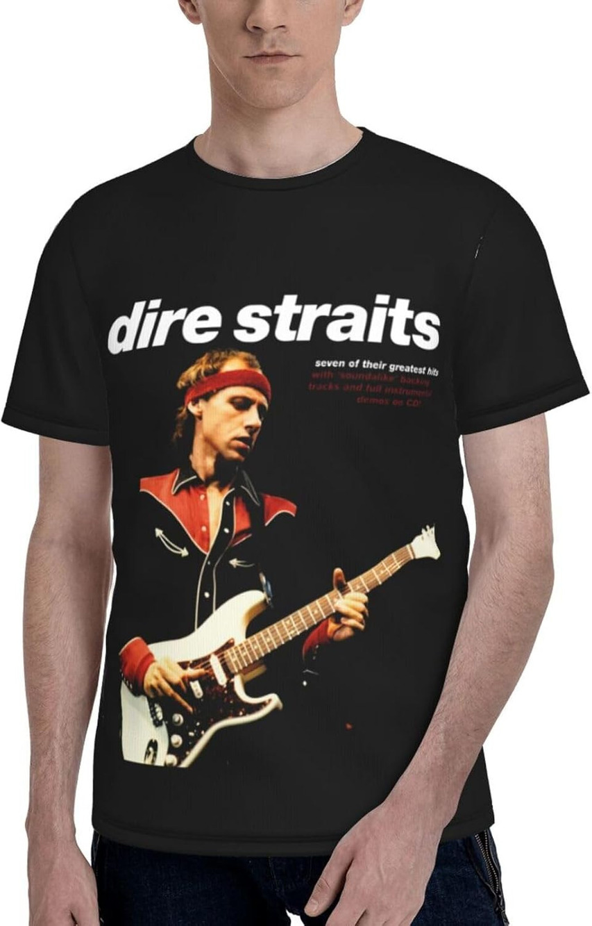 Dire Music Straits T Shirt Short Sleeved